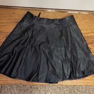 Leather women’s goth black skirt